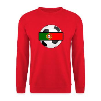 Portugal Fußball Weltmeisterschaft Seleção - Unisex Pullover - Rot - Vorne - Alina (178cm) & Michal (187cm)