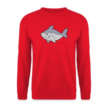 Shark Shark - Unisex Sweatshirt - red - Front - Alina (178cm) & Michal (187cm)