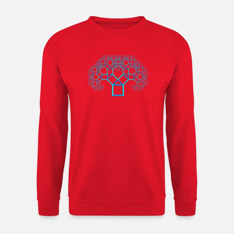 pythagoras tree - Unisex Sweatshirt - red