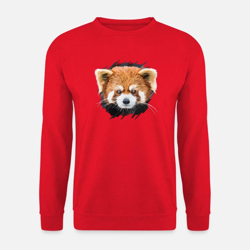 Roter Panda - Unisex Pullover - Rot