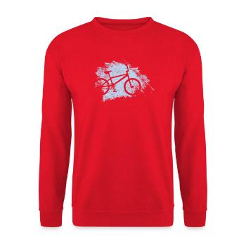 Coup de pinceau Éclaboussure de Vélo - Sweat-shirt Unisexe - rouge - Devant - Alina (178cm) & Michal (187cm)