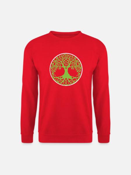 Mandala Baum des Lebens - Unisex Pullover - Rot