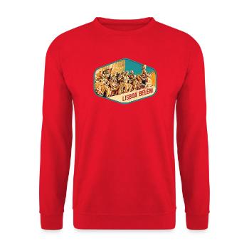 Lisbonne Portugal, belle ville Belem - Sweat-shirt Unisexe - rouge - Devant - Alina (178cm) & Michal (187cm)