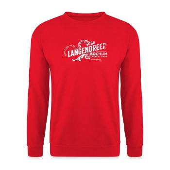 Bochum Langendreer vintage - Unisex Pullover - Rot - Vorne - Alina (178cm) & Michal (187cm)