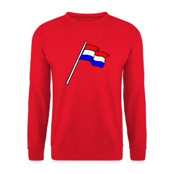 Flagge Niederlande Flaggen NL - Unisex Pullover - Rot - Vorne - Alina (178cm) & Michal (187cm)