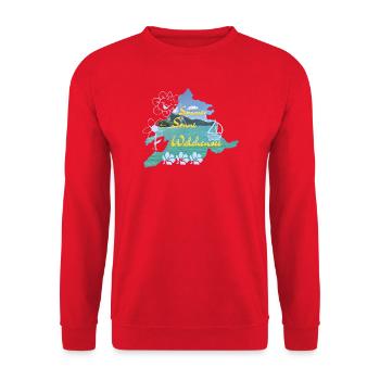 Summer Sun Walchensee - Unisex Sweatshirt - red - Front - Alina (178cm) & Michal (187cm)
