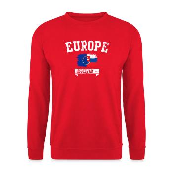 Eu slovak flag - Unisex Sweatshirt - red - Front - Alina (178cm) & Michal (187cm)