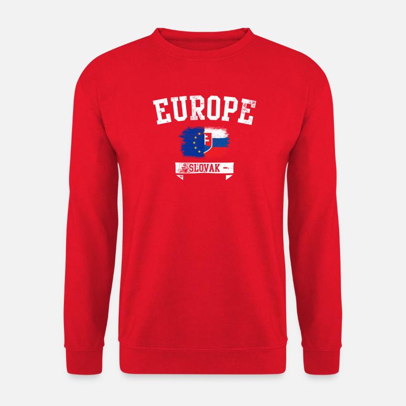 Slowakische Flagge der EU - Unisex Pullover - Rot