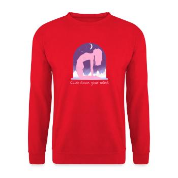 Moonlit Night Rest Pose - Unisex Sweatshirt - red - Front - Alina (178cm) & Michal (187cm)