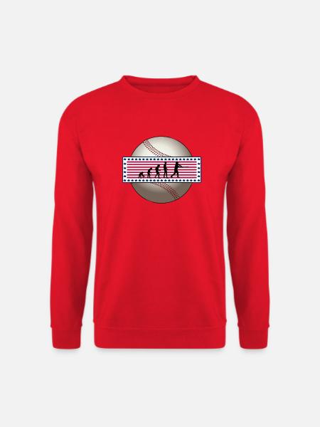 EVOLUTION BASEBALL SPORT USA GESCHENK - Unisex Pullover - Rot