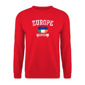 Eu ireland flag - Unisex Sweatshirt - red - Front - Alina (178cm) & Michal (187cm)