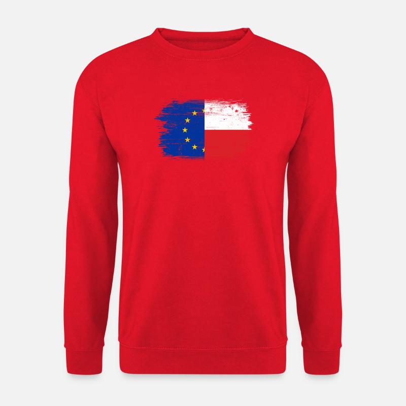 Fusion der EU-Frankreich-Flagge - Unisex Pullover - Rot