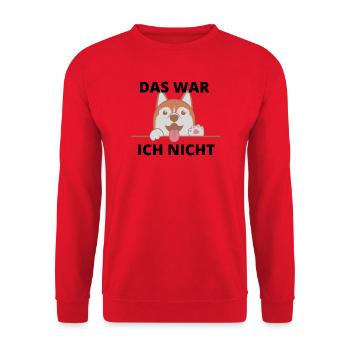 Das war ich nicht - Unisex Pullover - Rot - Vorne - Alina (178cm) & Michal (187cm)