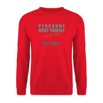 Personne n'est parfait... sauf moi ! - Sweat-shirt Unisexe - rouge - Devant - Alina (178cm) & Michal (187cm)