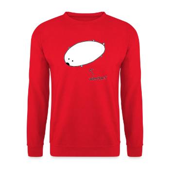 Simple Wombat - Unisex Pullover - Rot - Vorne - Alina (178cm) & Michal (187cm)
