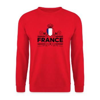 FRANKREICH - Unisex Pullover - Rot - Vorne - Alina (178cm) & Michal (187cm)