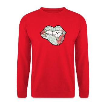 Nature Sexy Lips - Unisex Sweatshirt - red - Front - Alina (178cm) & Michal (187cm)