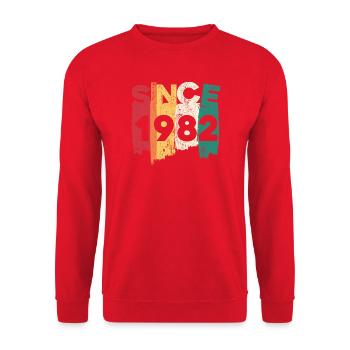 Seit 1982 Rainbow Brush - Unisex Pullover - Rot - Vorne - Alina (178cm) & Michal (187cm)