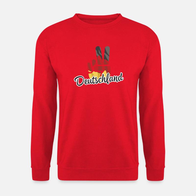 Victory Sieg Hand Deutschland - Unisex Pullover - Rot