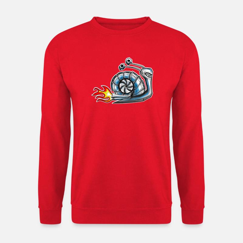 Schnecke mit Turbolader - Unisex Pullover - Rot