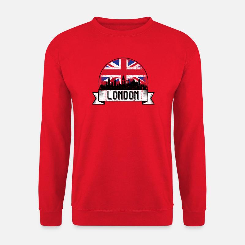 Union Jack Skyline - Unisex Pullover - Rot