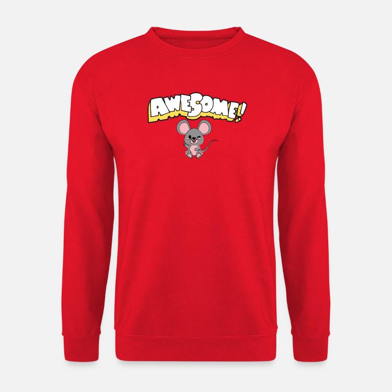 Großartiger Maus-Cartoon-Cheer - Unisex Pullover - Rot