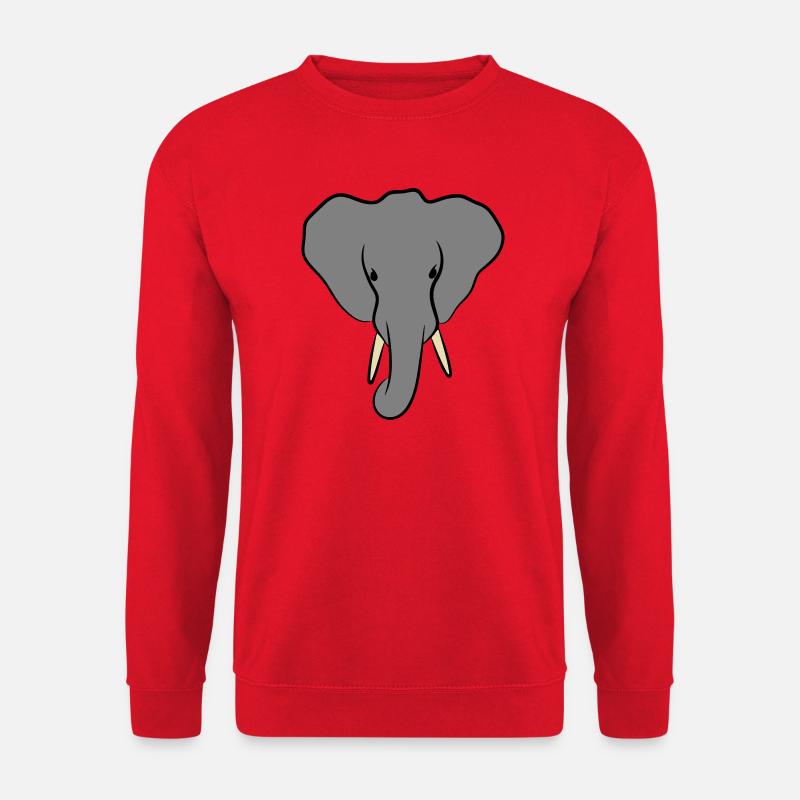 Elephant Head Minimalist - Unisex Sweatshirt - red