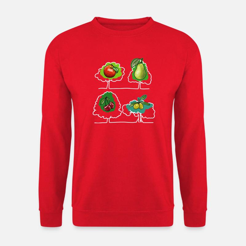 Apfel, Birne, Kirsche - Unisex Pullover - Rot