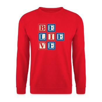 Croire 2 - Sweat-shirt Unisexe - rouge - Devant - Alina (178cm) & Michal (187cm)