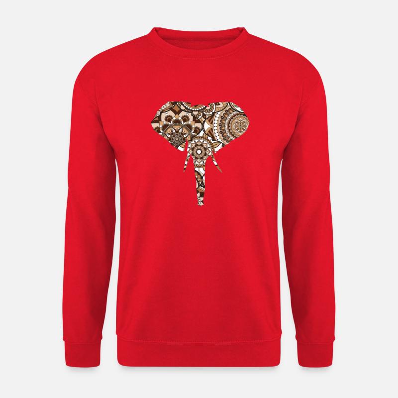 Elephant pattern - Unisex Sweatshirt - red