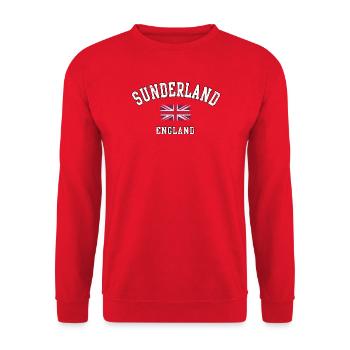 Sunderland Pride England-Flagge - Unisex Pullover - Rot - Vorne - Alina (178cm) & Michal (187cm)
