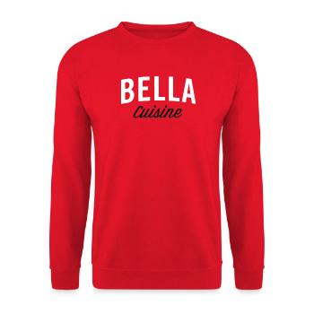 Bella Cuisine Typography - Sweat-shirt Unisexe - rouge - Devant - Alina (178cm) & Michal (187cm)