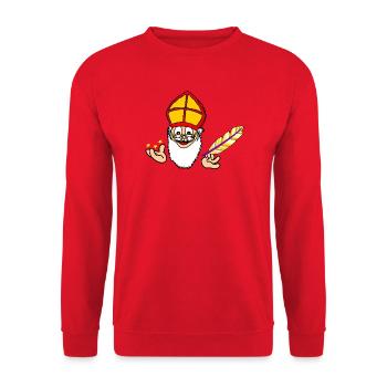 Santa Claus - Unisex Sweatshirt - red - Front - Alina (178cm) & Michal (187cm)