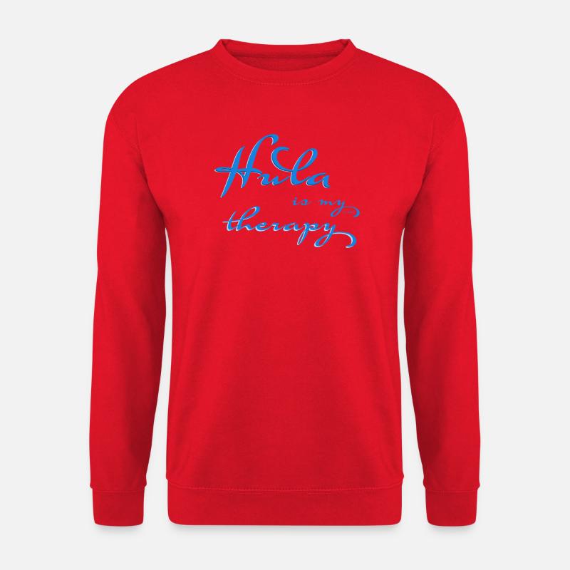 Hula is my therapy - Unisex Pullover - Rot