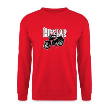 Cyclomoteur Hipstar - Sweat-shirt Unisexe - rouge - Devant - Alina (178cm) & Michal (187cm)
