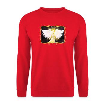 Der Lichtbringer - Sonja Ariel von Staden - Unisex Pullover - Rot - Vorne - Alina (178cm) & Michal (187cm)