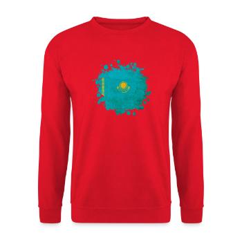 Drapeau vintage du Kazakhstan - Sweat-shirt Unisexe - rouge - Devant - Alina (178cm) & Michal (187cm)