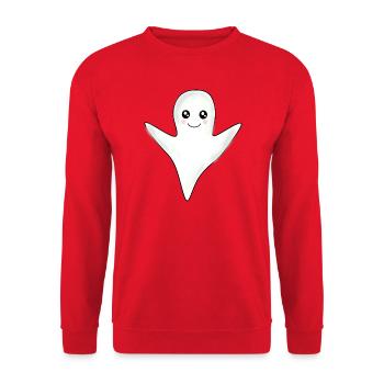 T-shirt d’Halloween Ghost spooky chemise mignonne - Sweat-shirt Unisexe - rouge - Devant - Alina (178cm) & Michal (187cm)