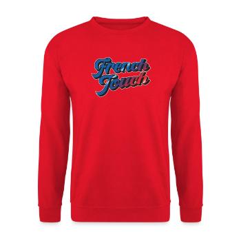 French Touch - Sweat-shirt Unisexe - rouge - Devant - Alina (178cm) & Michal (187cm)