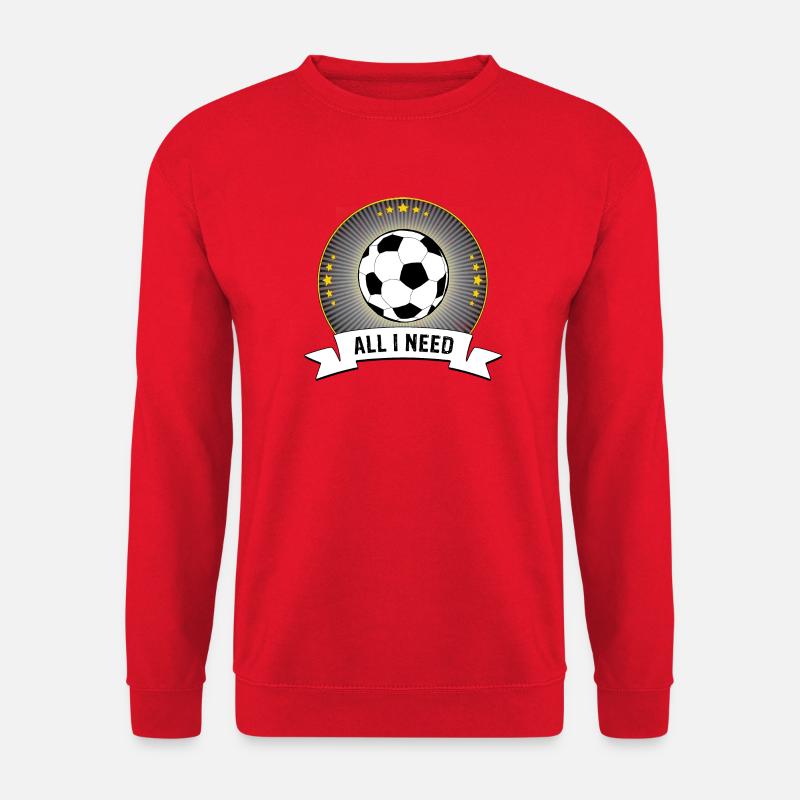 ALL I NEED | Fussball-Emblem - Unisex Pullover - Rot