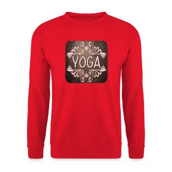YOGA GIFTS - SPORTS - Unisex Sweatshirt - red - Front - Alina (178cm) & Michal (187cm)