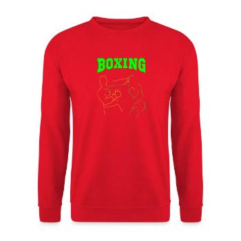 boxing - Sweat-shirt Unisexe - rouge - Devant - Alina (178cm) & Michal (187cm)