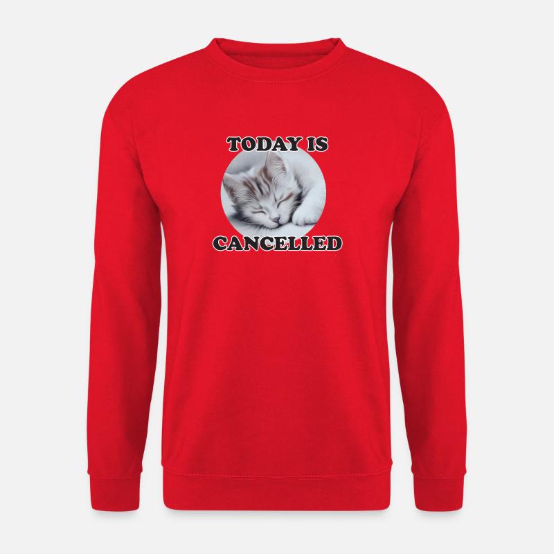 sleeping cat - Unisex Pullover - Rot
