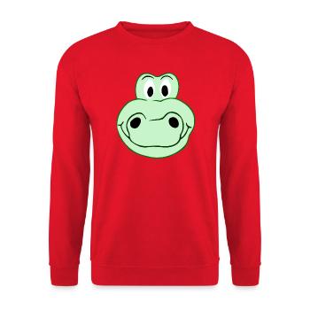Funny crocodile - Creative illustration - Unisex Sweatshirt - red - Front - Alina (178cm) & Michal (187cm)