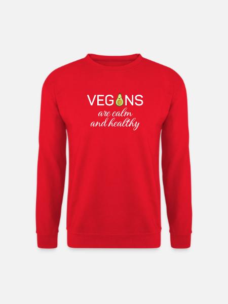 Veganer sind ruhig und gesund - Unisex Pullover - Rot