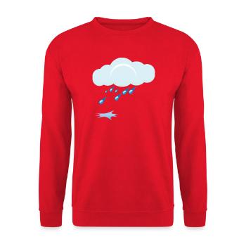 Pluie - Sweat-shirt Unisexe - rouge - Devant - Alina (178cm) & Michal (187cm)