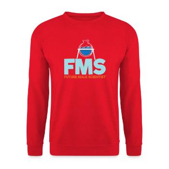 Future Male Scientist - Unisex Sweatshirt - red - Front - Alina (178cm) & Michal (187cm)