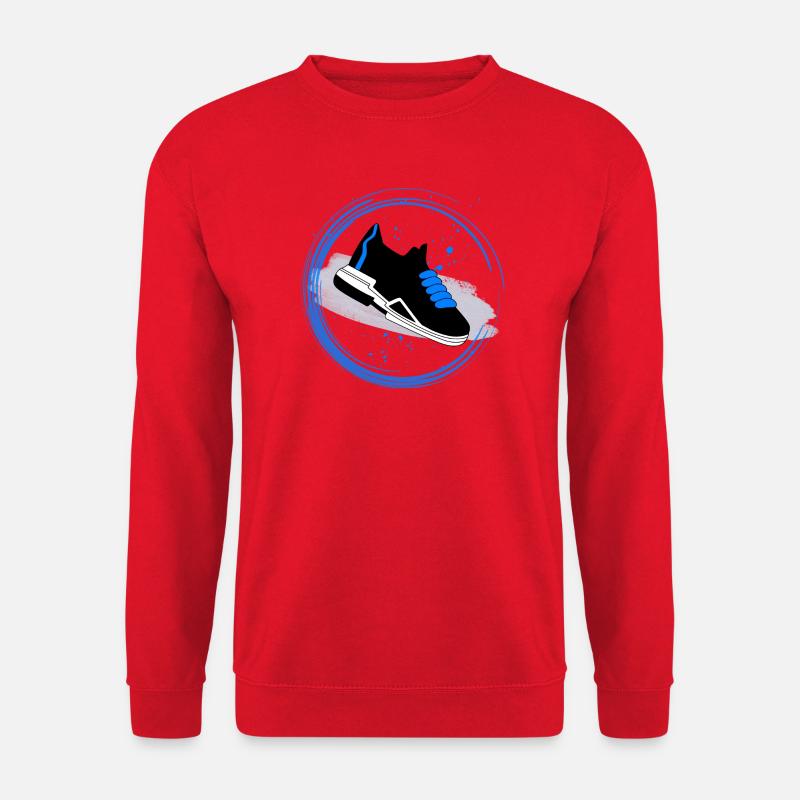 Sneaker Splash in a circle - Unisex Sweatshirt - red