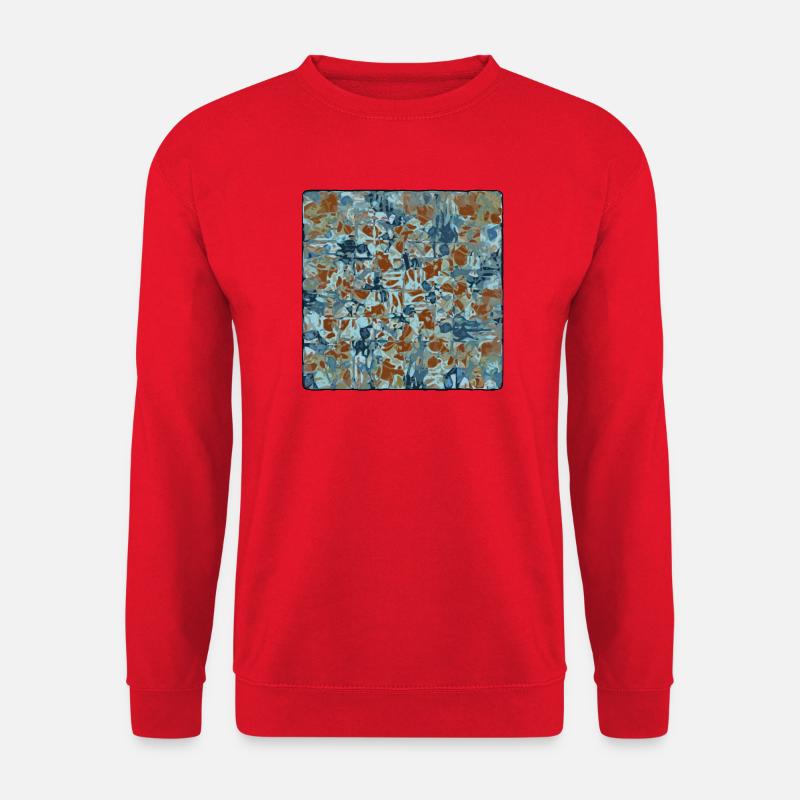 Abstraktes Camouflage Muster - Unisex Pullover - Rot