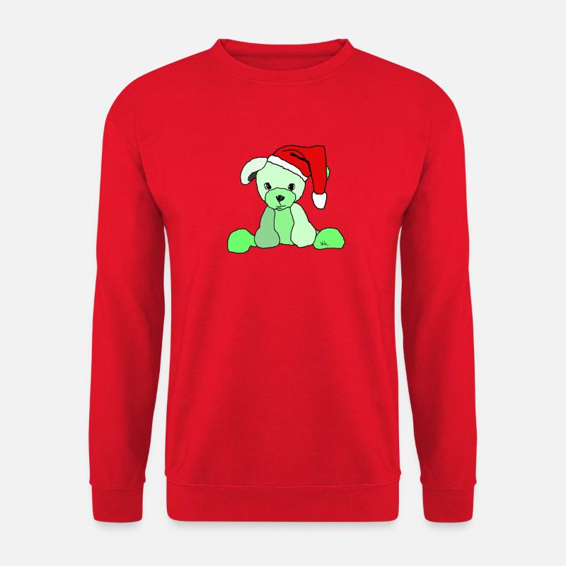 Weihnachtshund Christmas Dog - Unisex Pullover - Rot